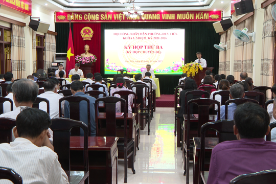 HĐND phường Duy Tiên tổ chức kỳ họp thứ Ba (kỳ họp chuyên đề) 