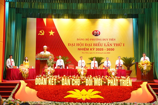 Phiên trù bị Đại hội Đại biểu Đảng bộ phường Duy Tiên lần thứ I, nhiệm kỳ 2025 - 2030
