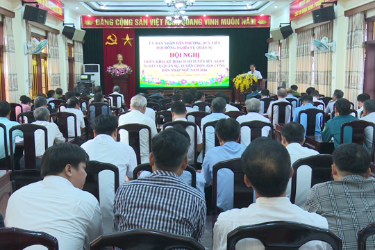Hội đồng nghĩa vụ quân sự phường Duy Tiên triển khai Kế hoạch sơ tuyển sức khỏe nghĩa vụ quân sự, tuyển chọn gọi công dân nhập ngũ năm 2026 